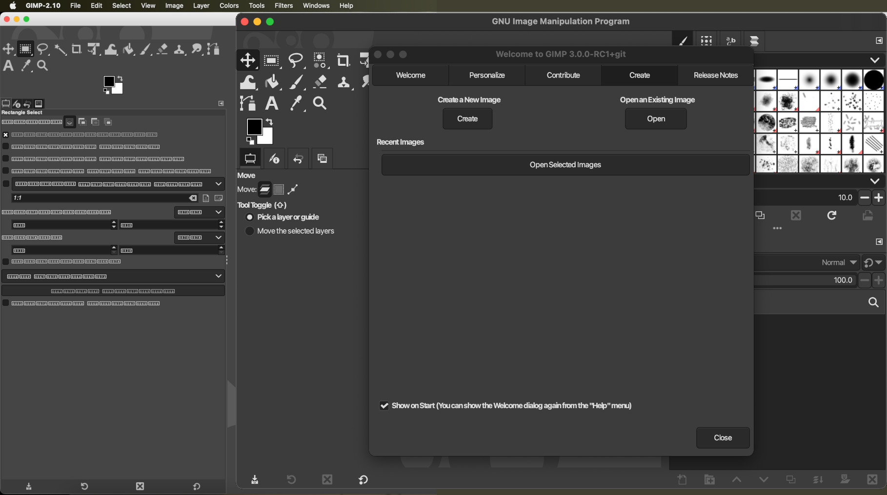 Example photo editing workflow in GIMP showing image adjustments and retouching